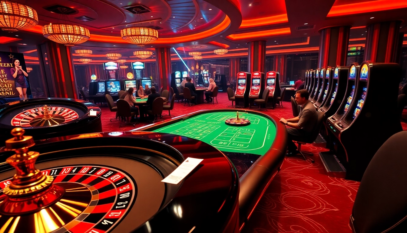 Engage with link 12bet in a luxurious online casino scene, complete with vibrant gaming visuals and intense player action.