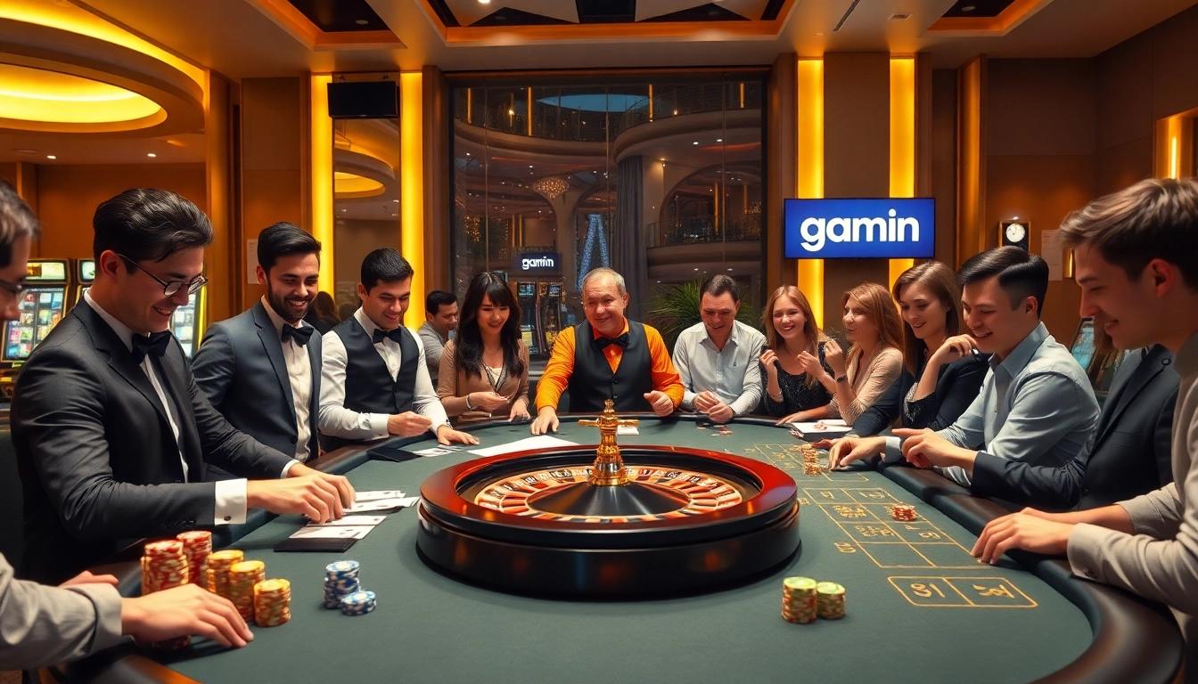 Experience the thrill of the game 32win at a dynamic casino table with colorful chips and cards.