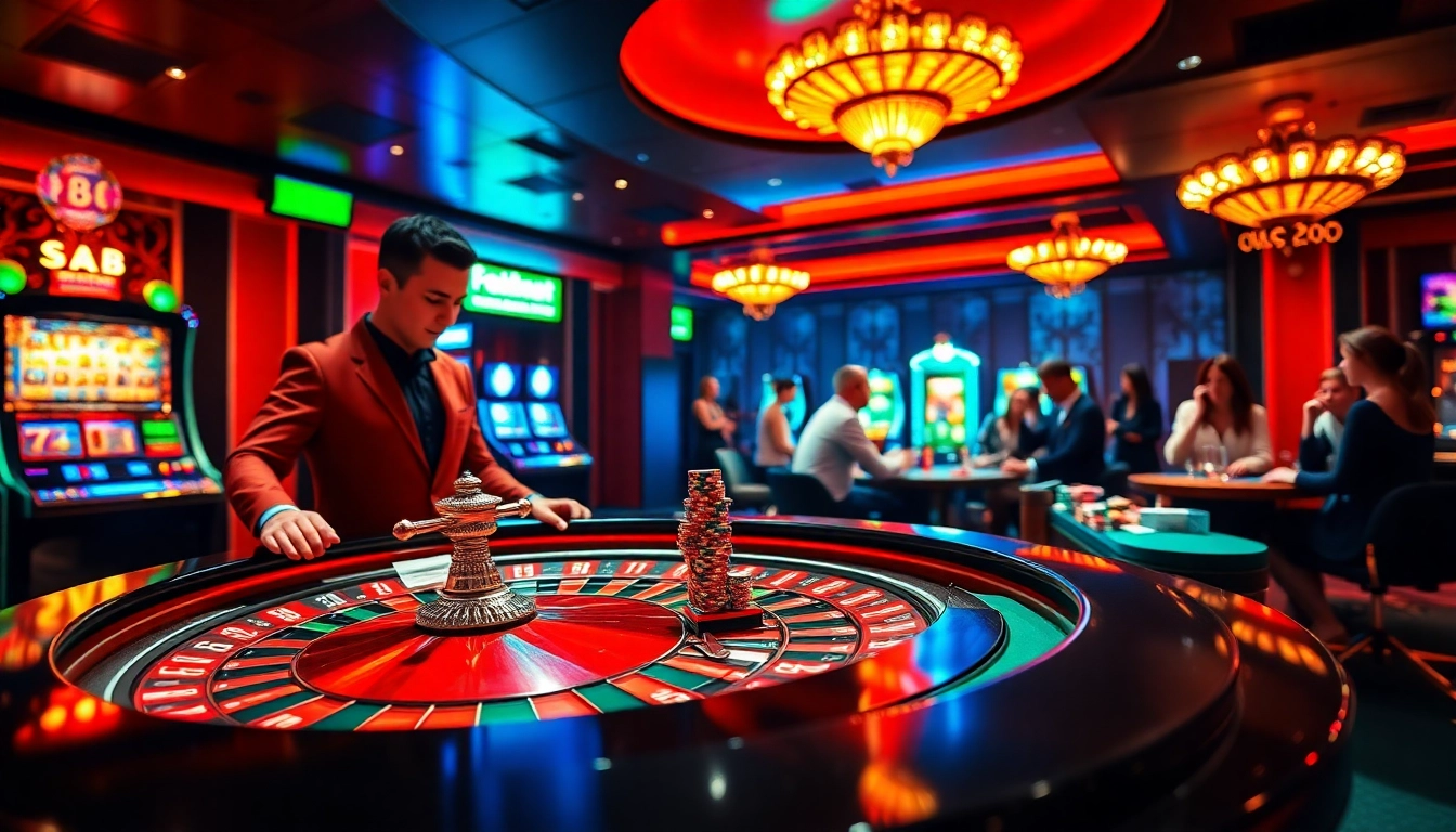 S8 com showcases an exciting roulette table scene with vibrant players and luxurious casino elements.