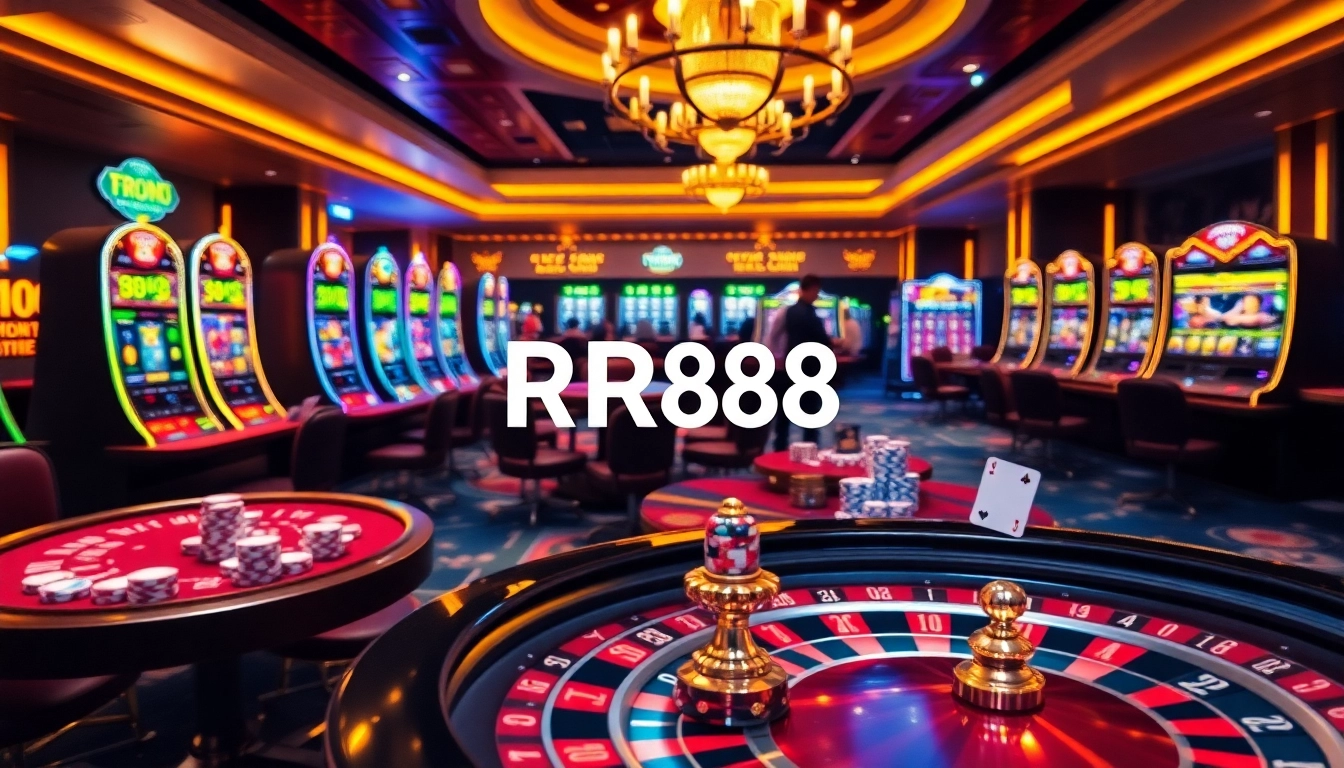 Players engaging in thrilling casino action at RR88, showcasing excitement and high stakes.