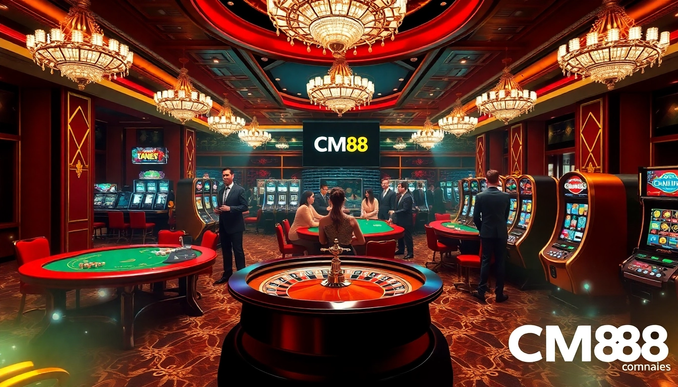 Experience excitement at CM88 casino tables with engaging players and vibrant games.