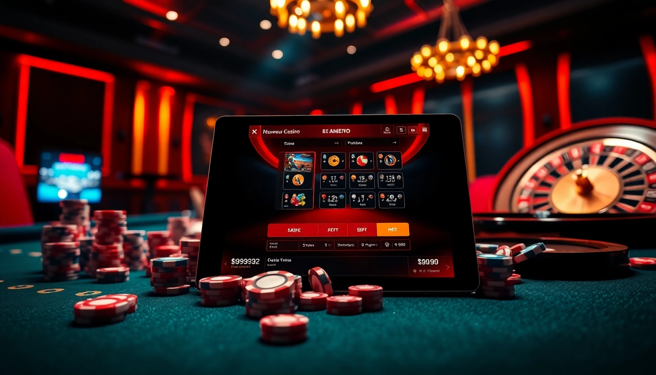 Une expérience immersive dans un nouveau casino en ligne France avec des éléments de jeu vibrants et un environnement à enjeux élevés.