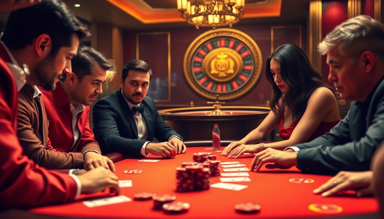 Winning strategies at 78 Win poker table in a vibrant casino setting