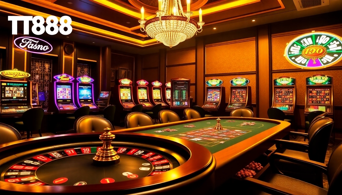 Experience high-stakes poker action at TT88 in a vibrant casino setting.